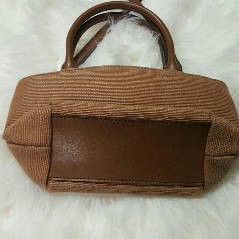 Fossil brown canvas mini bag - Picture 2 of 6