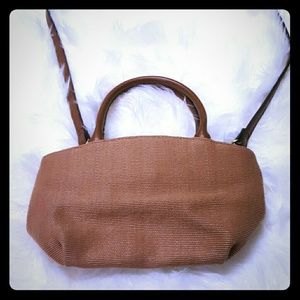 Fossil brown canvas mini bag