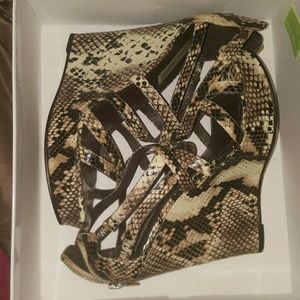 Steve Madden Snakeskin Wedges!