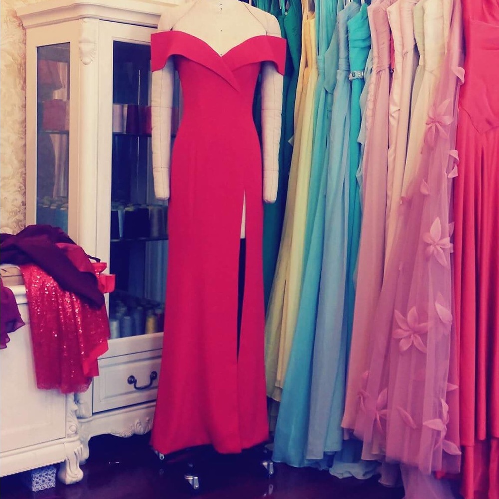 Red Bella Hadid Recreation Dress