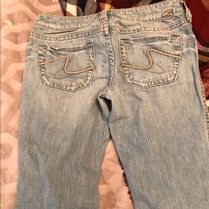 Light wash silver jeans