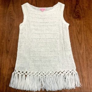 Lilly Pulitzer Luca Fringe Hem Sweater, Small
