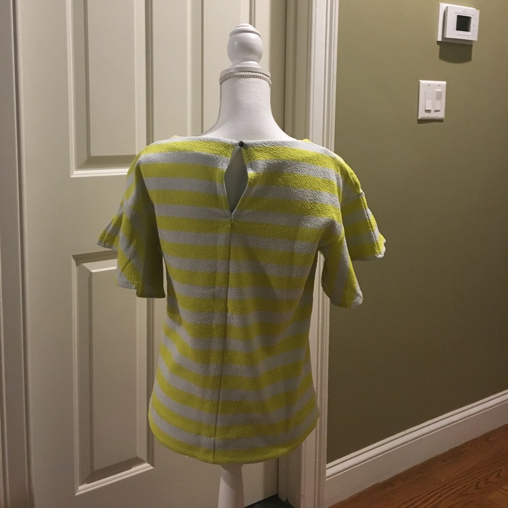 Striped Ruffle-Sleeve Top - Picture 2 of 4