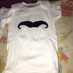 Mustache onesie