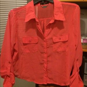 Sheer button up blouse
