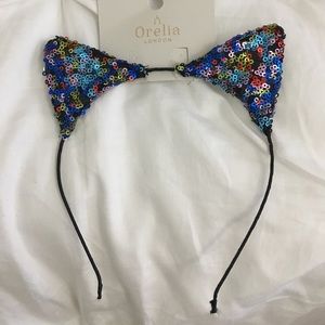 TOPSHOP Rave festival sequin cat ears