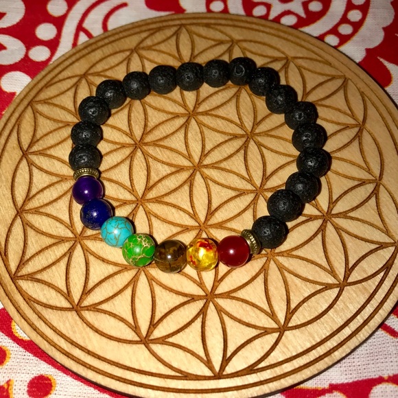 Urban Outfitters Jewelry - Vitality Chakra Lava Stone Diffuser Bracelet NWOT