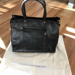 Rebecca minkoff black leather tote