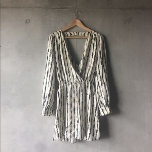 Parker Silk Cross Front Mini Dress