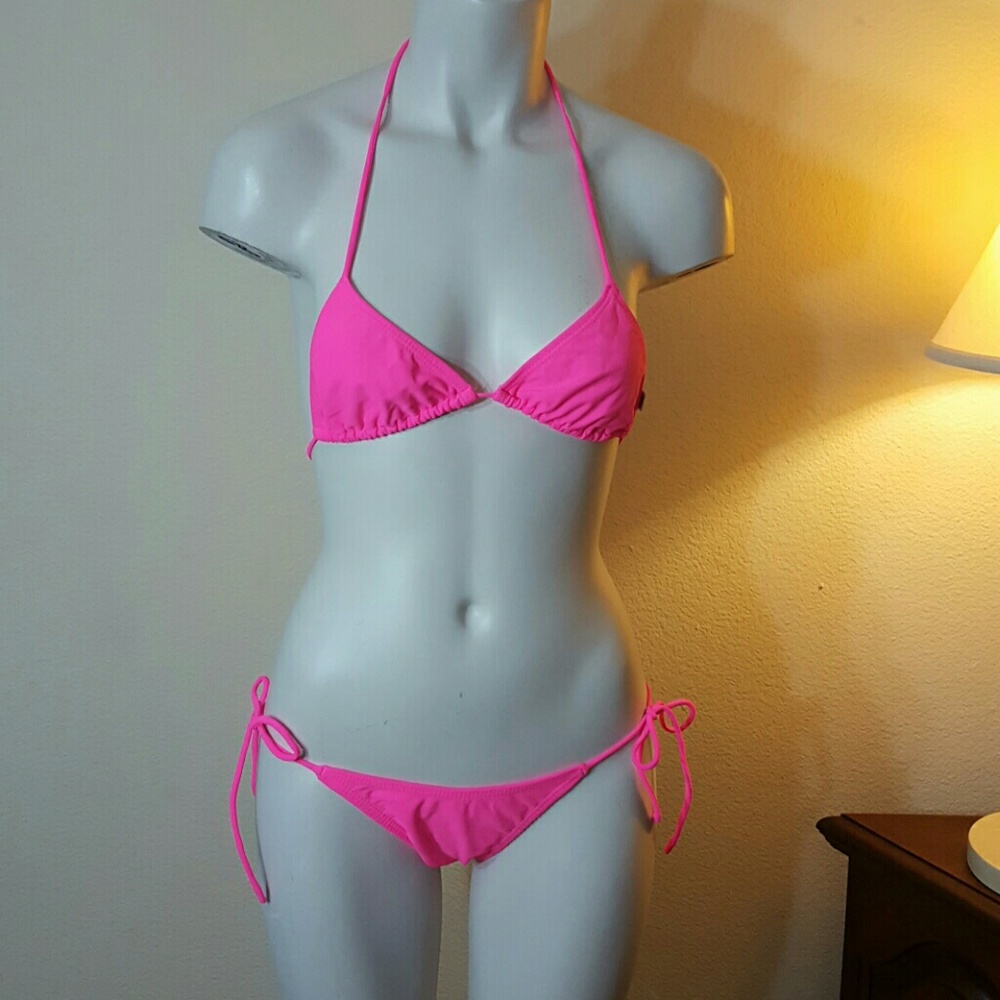 Very cute pink bikini set size S .