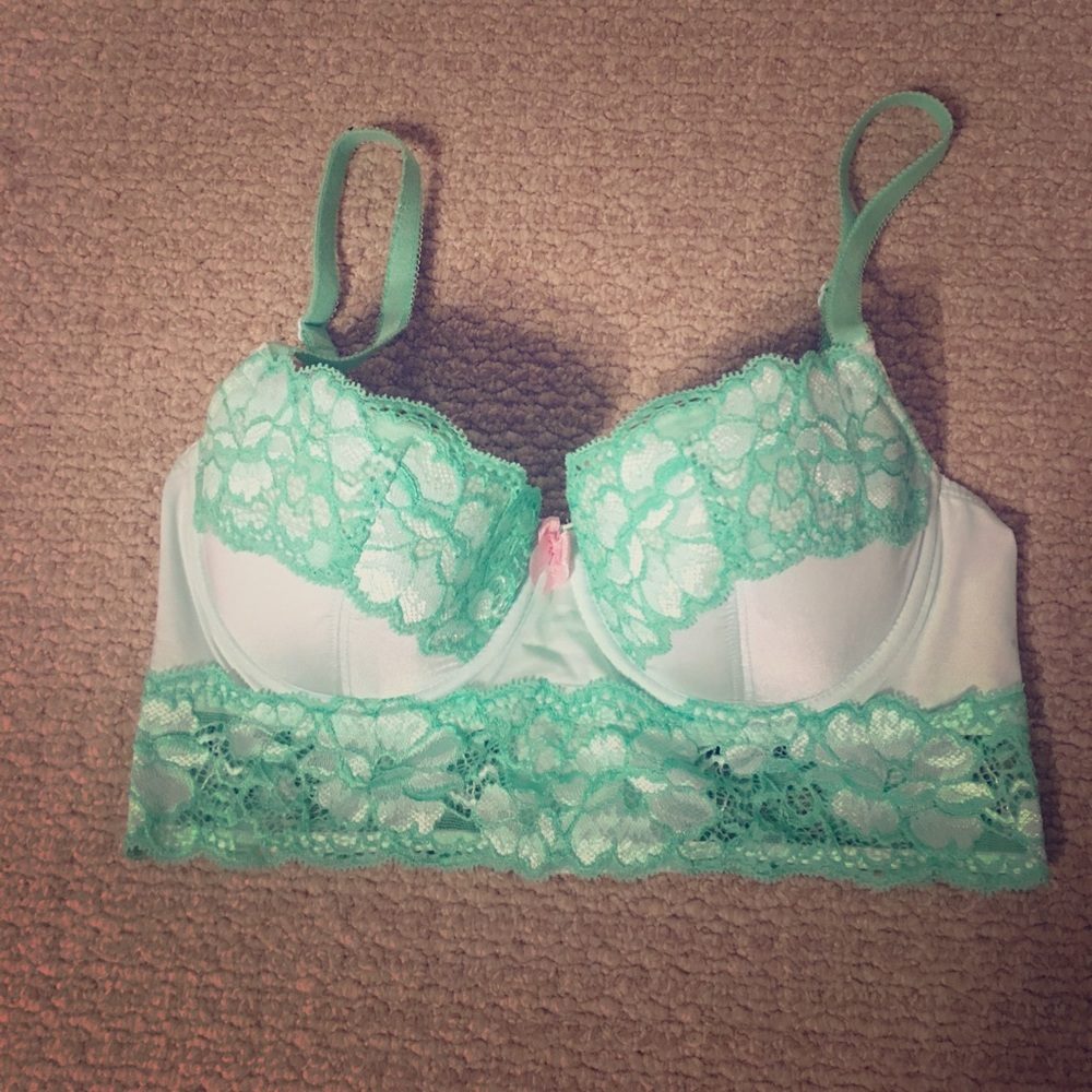 Green Lace Adore Me Bra