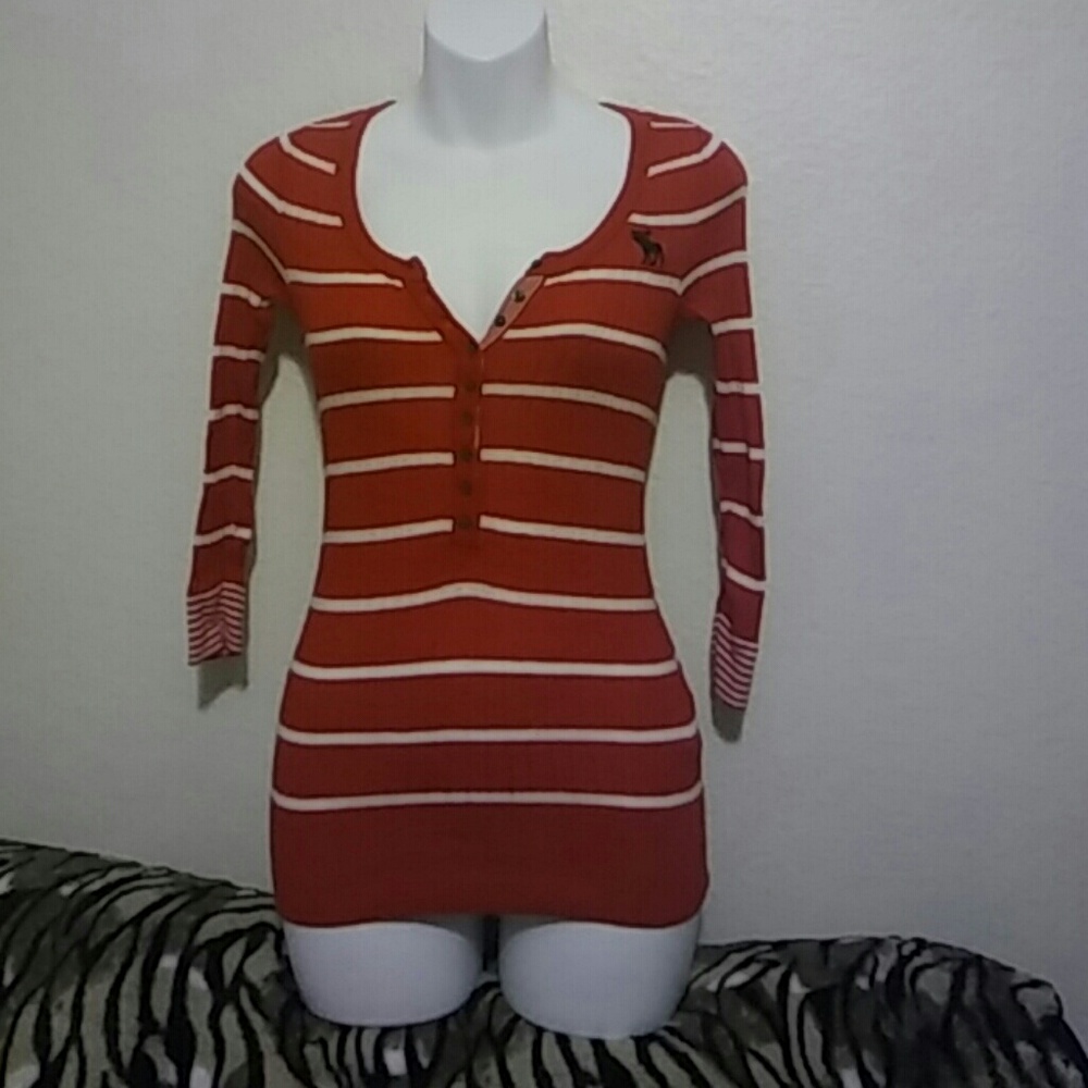 Abercrombie stripped long sleeve