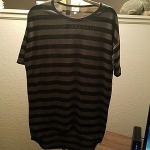 Lularoe striped tunic tee