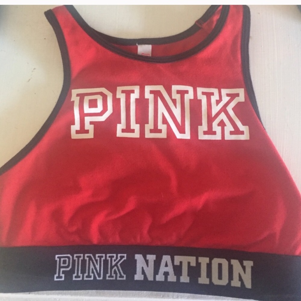 Pink sports bra!