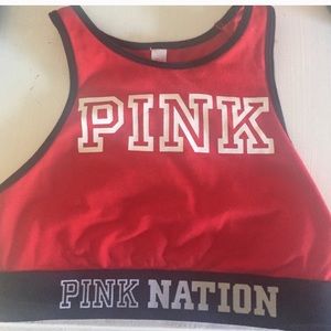 Pink sports bra!