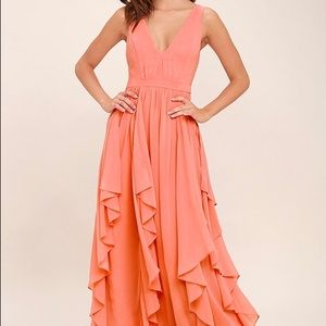 Coral Sleeveless Maxi