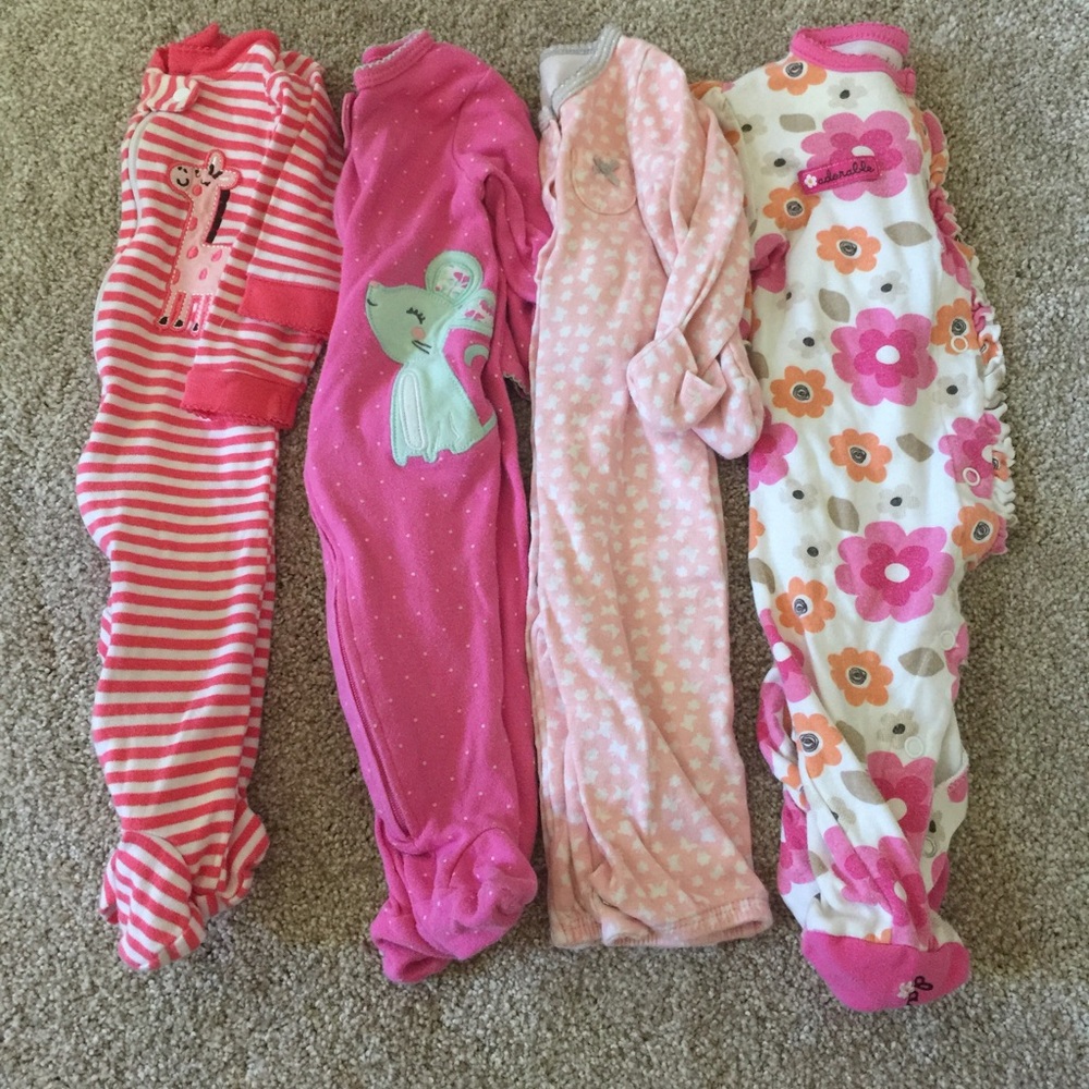 Newborn, 0-3 month and 3-6 month Pajamas girls