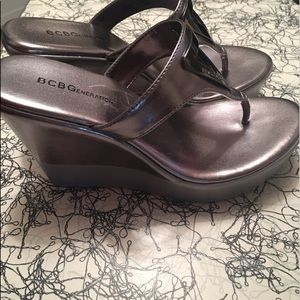 BCBG Platform Wedge Sandals