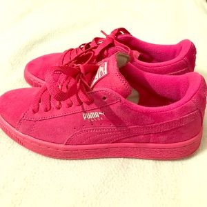 Pink Suede Pumas