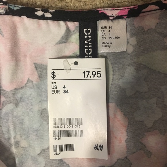 H&M floral bodycon dress NWT - Picture 3 of 4
