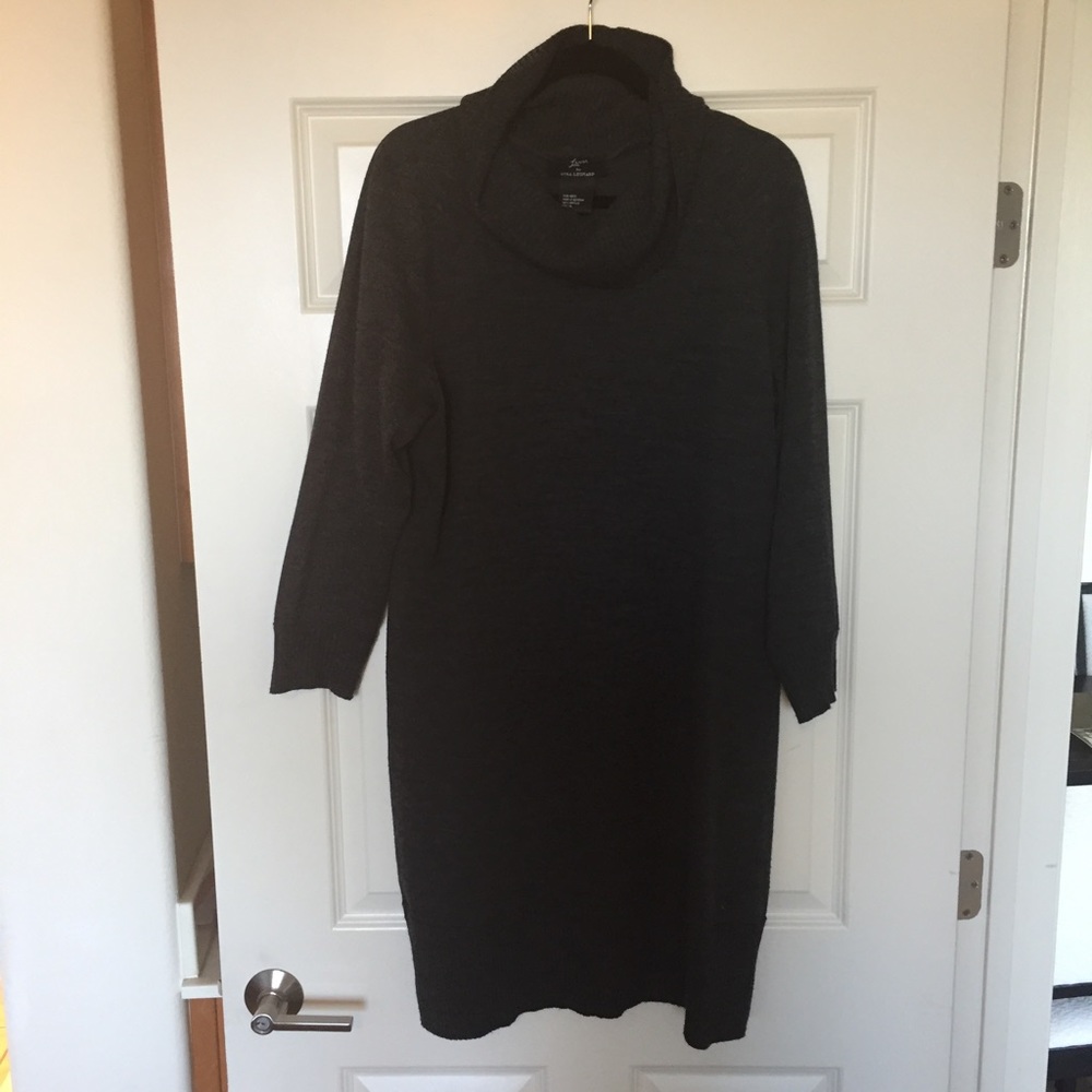 Grey sweater dress