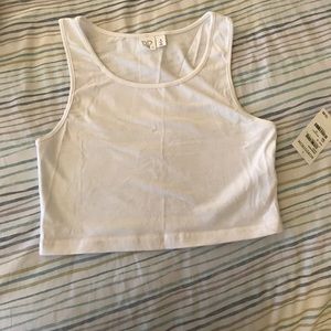 Simple white crop top