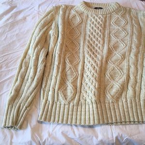 Tan cable knit sweater