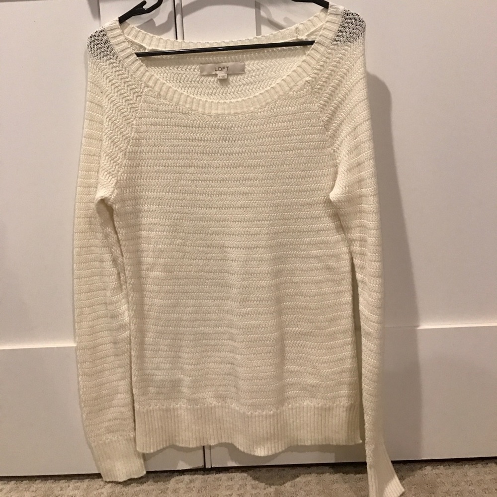 BRAND NEW Ann Taylor Loft Off White Sweater
