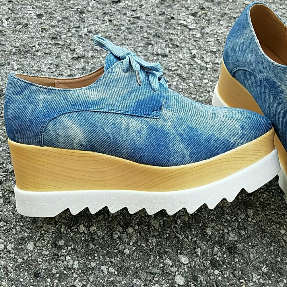 Last Size 8! 🐚DENIM Oxnard Platfforms - Picture 5 of 8