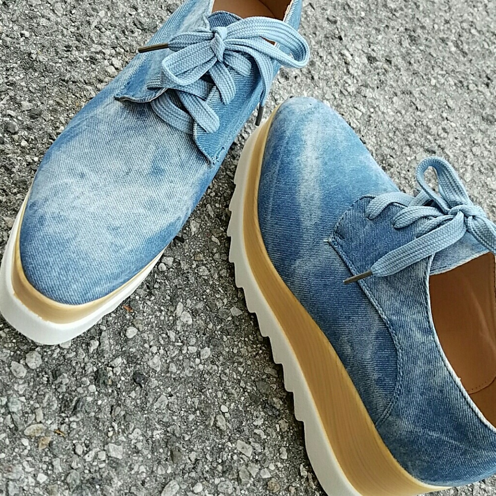 Last Size 8! 🐚DENIM Oxnard Platfforms - Picture 3 of 8