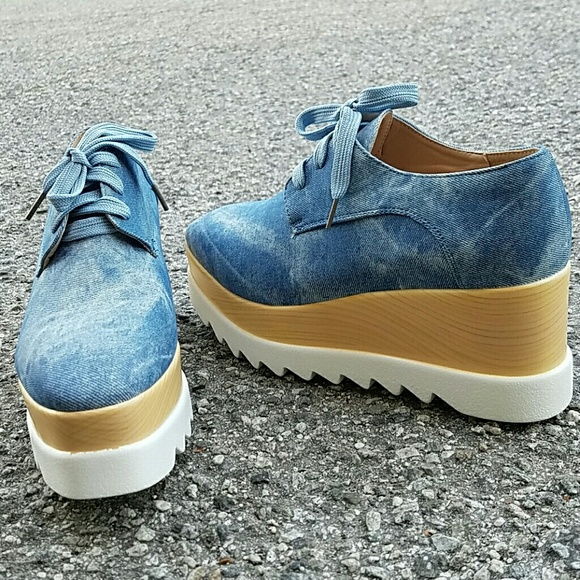 SARAH SIAH Shoes - Last Size 8! 🐚DENIM Oxnard Platfforms