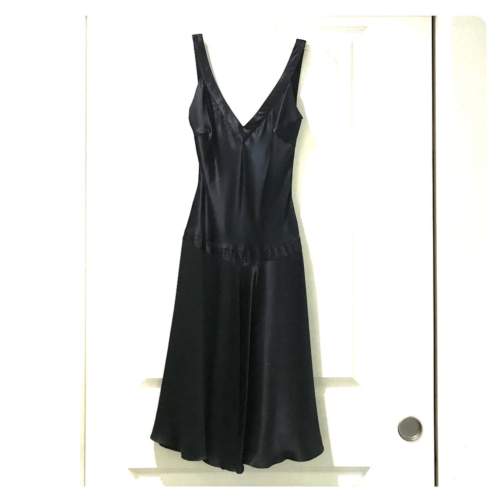 Black Open Cross-Back Cocktail Dress