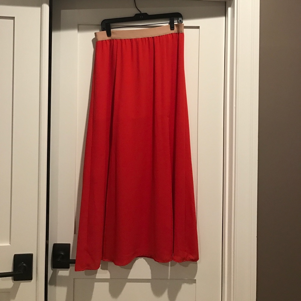 BRAND NEW BCBG Rosario Jewelred Hi-Lo Skirt