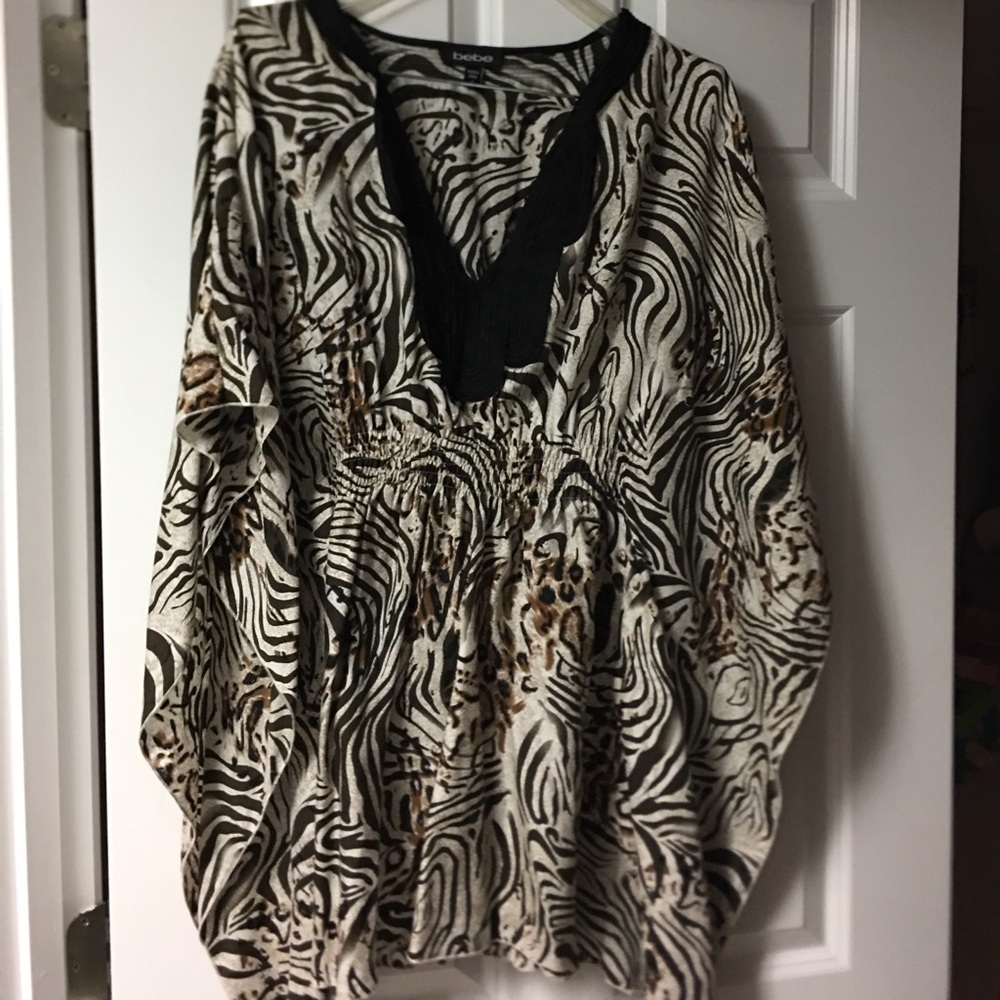 Sexy Bebe mini Zebra brown print dress Small
