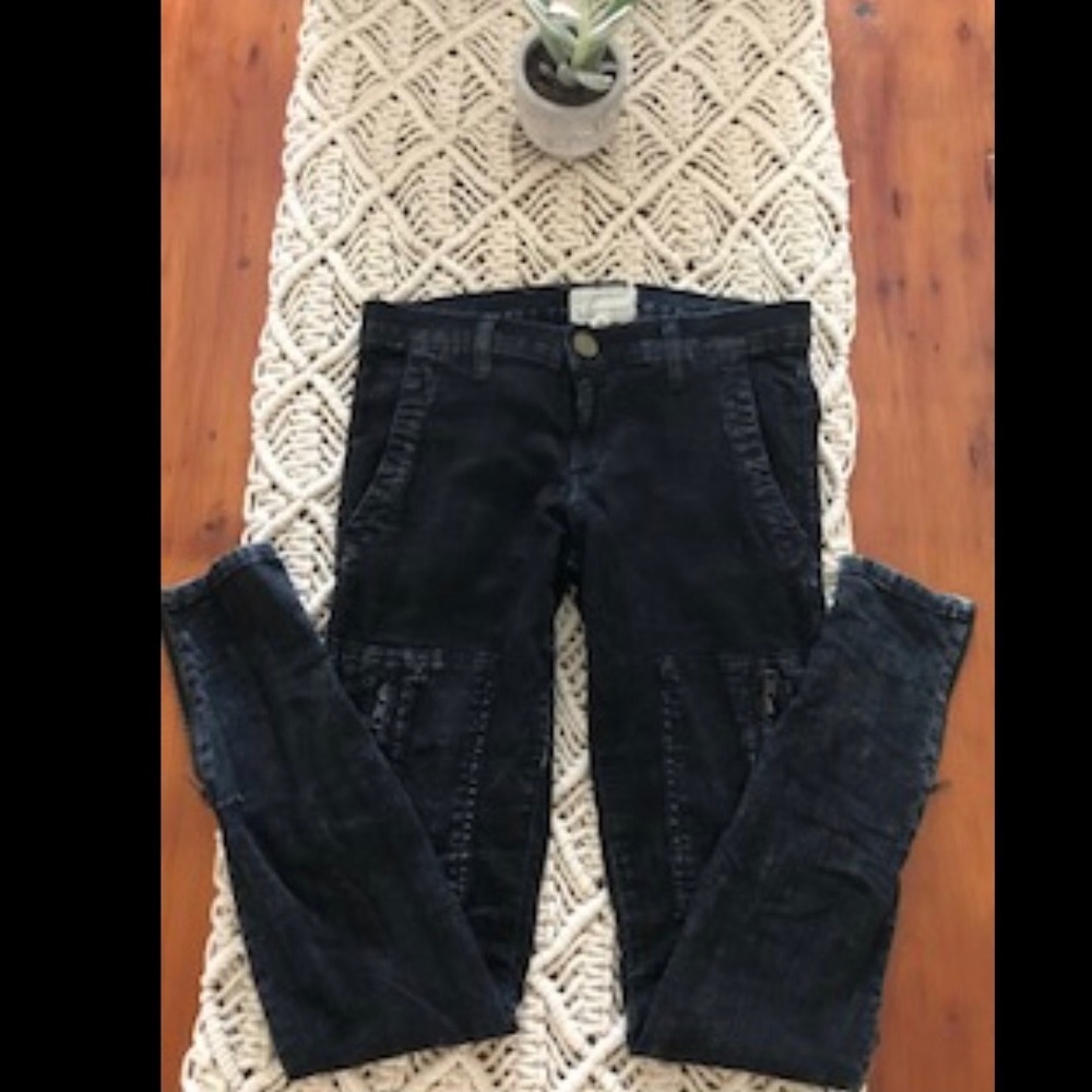 Current Elliot flat pocket cargo washed blk sz 27