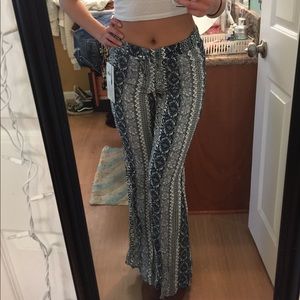 Tribal Print Soft Flare Pants
