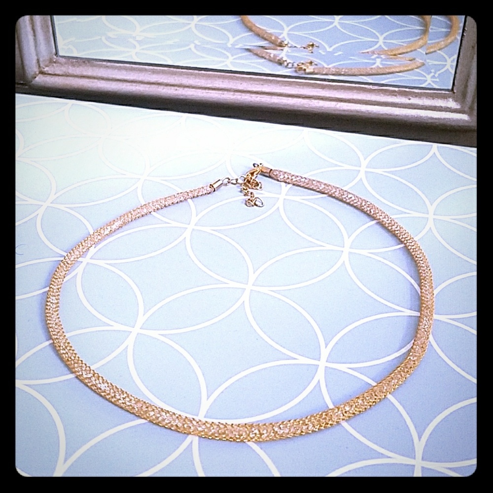 Gold crystal necklace