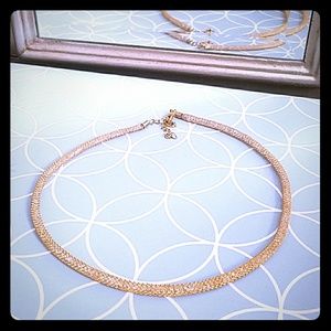 Gold crystal necklace