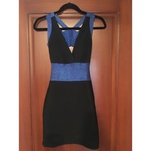 Black and blue minidress