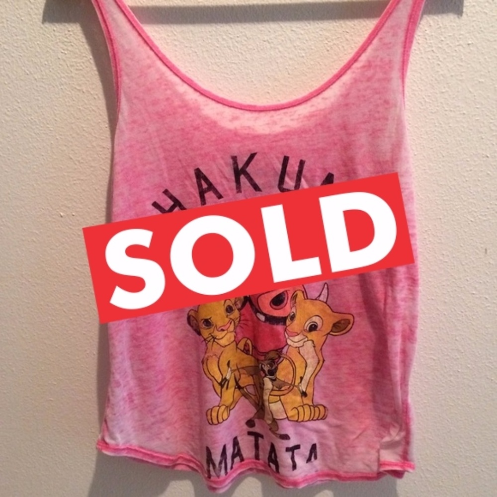 Disney | Pink Lion King Tank Top Size Medium - Picture 1 of 6