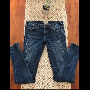 Current Elliot the skinny paint splattered sz 27