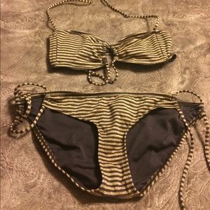 Gold Striped Bikini