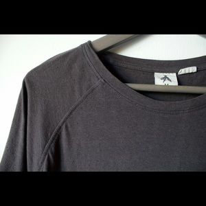 Mens Brown Scoop Back Tee
