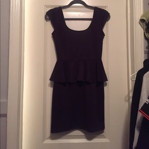 Purple peplum dress