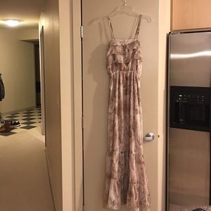 Chiffon maxi print dress