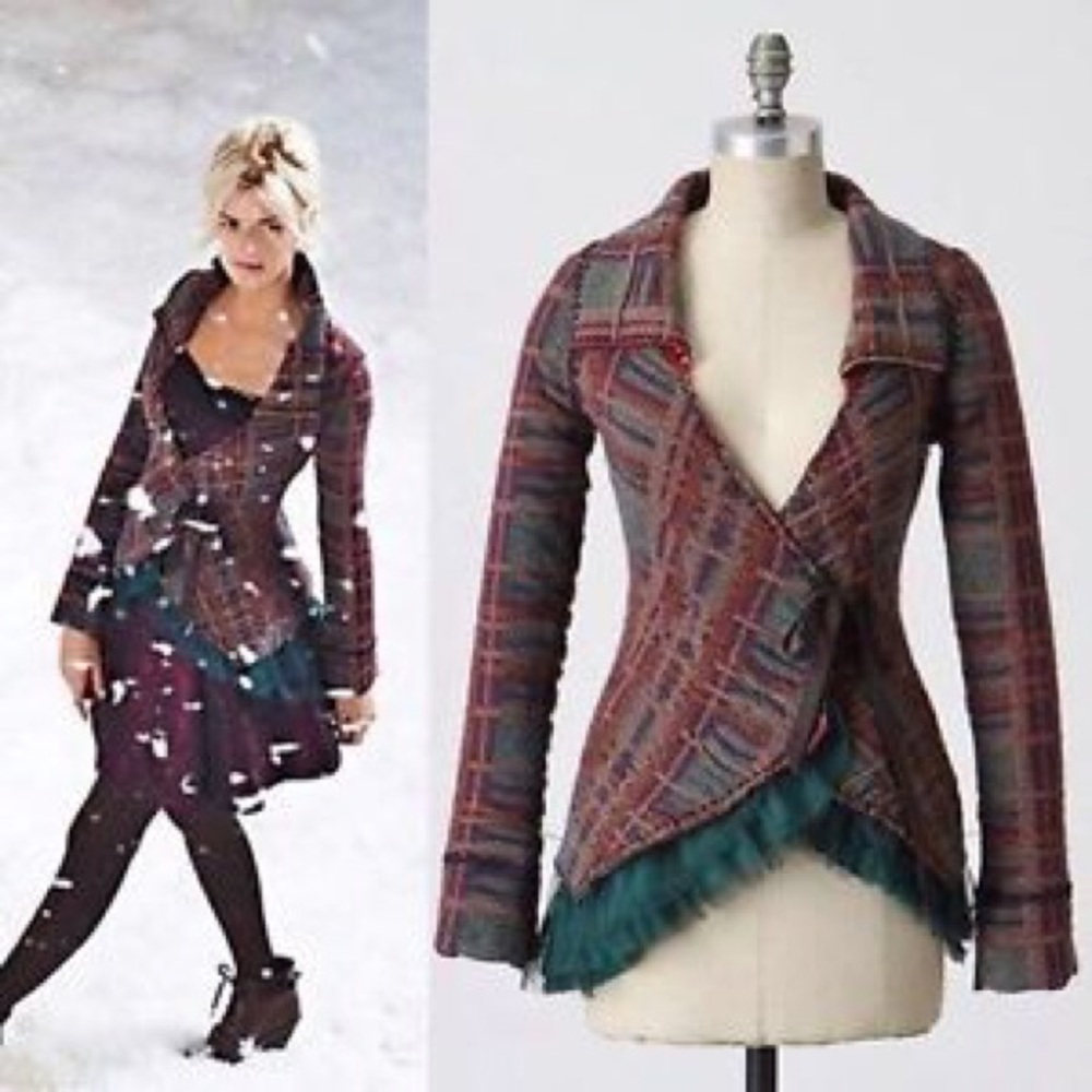 Sparrow Anthropologie Cascading Tulle Cardigan