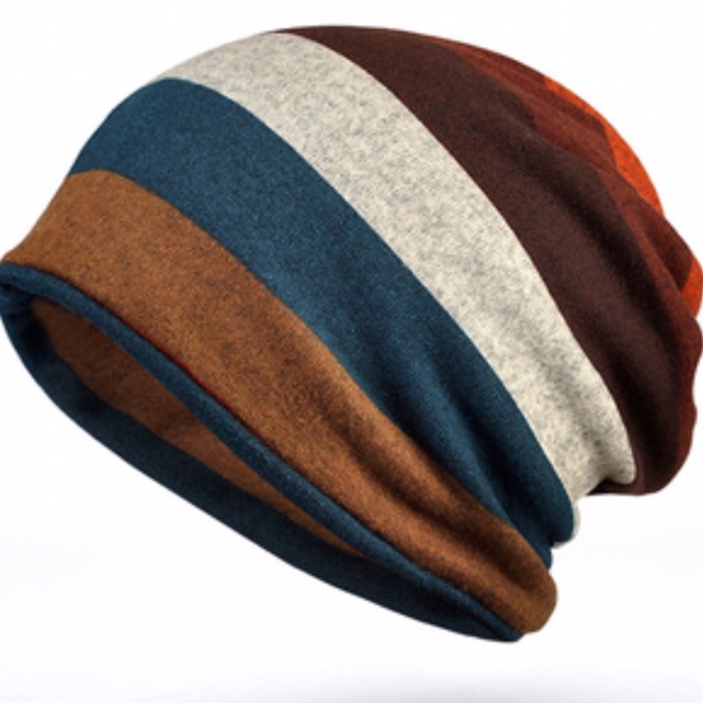 ▪NEW - Lightweight Striped Convertible Knit Cap