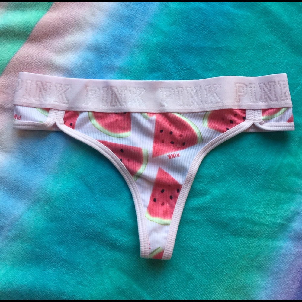 NWT PINK VICTORIAS SECRET THONG SZ SMAL