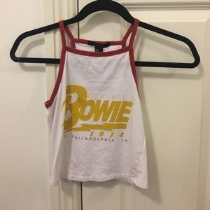 David Bowie cropped tank top size S