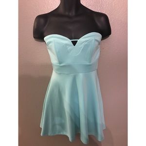 Short light blue dress